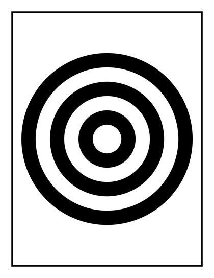 Concentric circles bullseye card