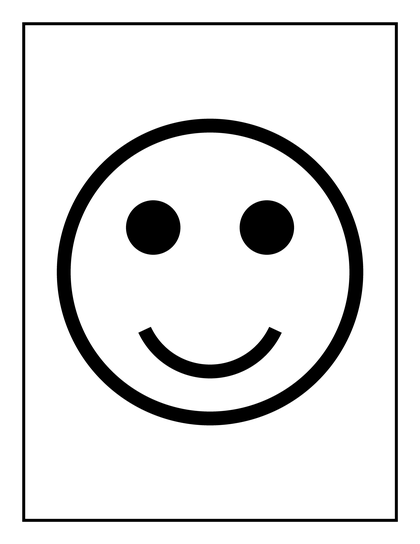 Simple smiling face card