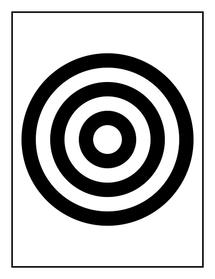 Concentric circles bullseye card