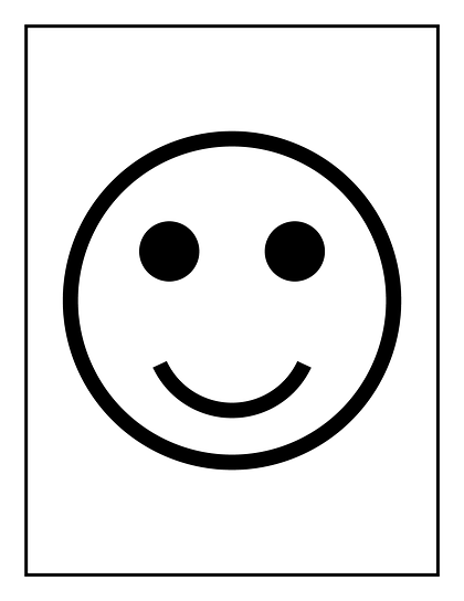 Simple smiling face card