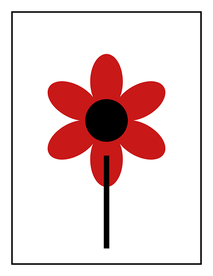 Red flower card
