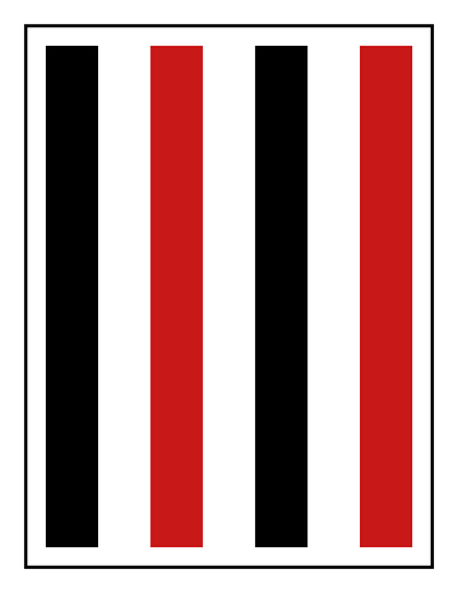 Black and red stripes card
