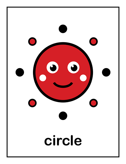 Circle with a face card