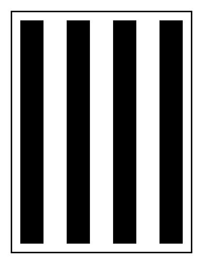 Bold vertical stripes card